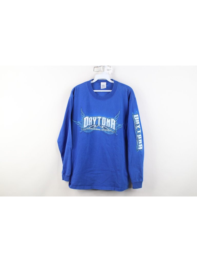 Vtg Y2k Mens Medium Daytona International Speedway Tribal Long Sleeve TShirt